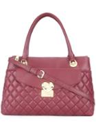 Quilted Shoulder Bag, Women's, Red, Polyurethane, Love Moschino