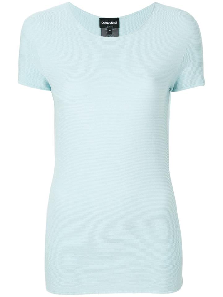 Giorgio Armani Fitted T-shirt - Blue