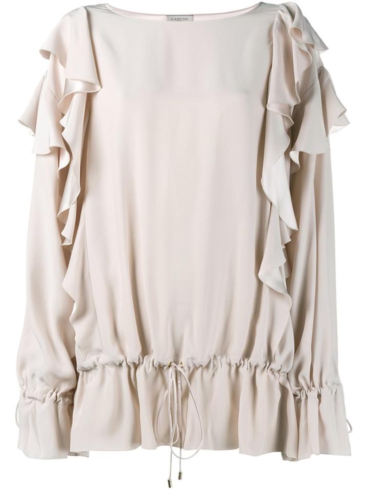 Lanvin Ruffled Sleeve Blouse - Nude & Neutrals