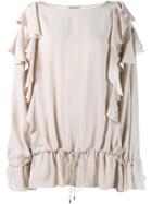 Lanvin Ruffled Sleeve Blouse - Nude & Neutrals