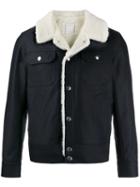 Sandro Paris Shearling Jacket - Blue