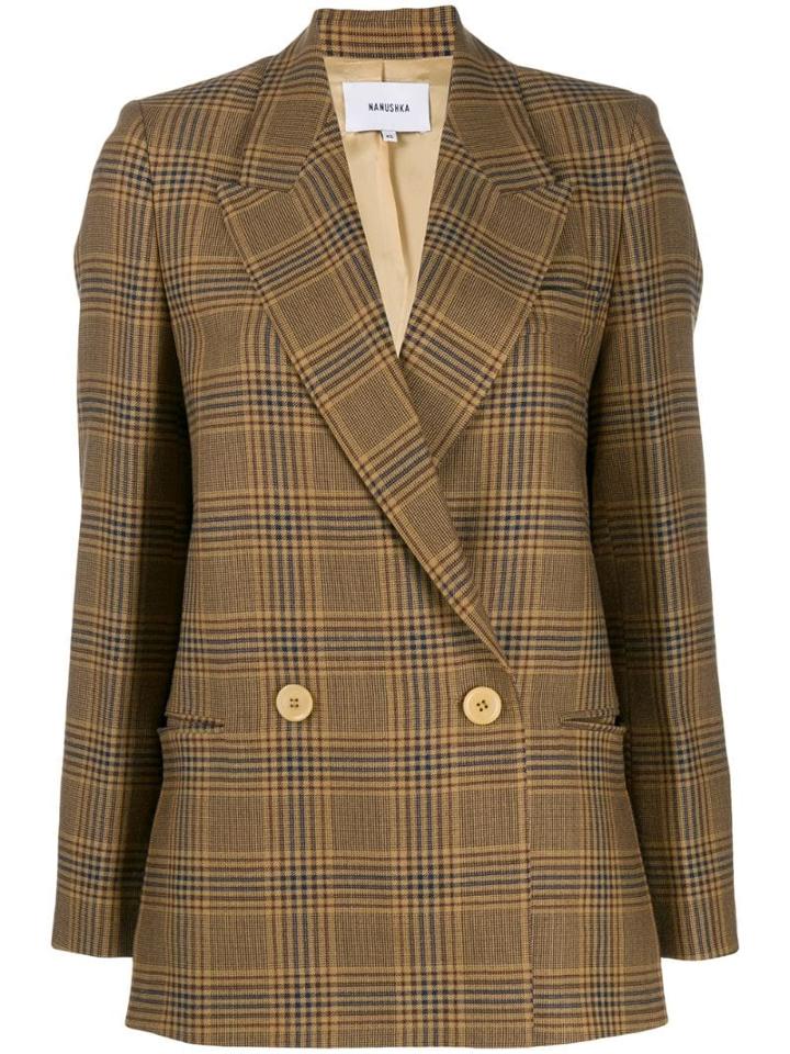Nanushka Nanushka Pf1906018 Check - Neutrals