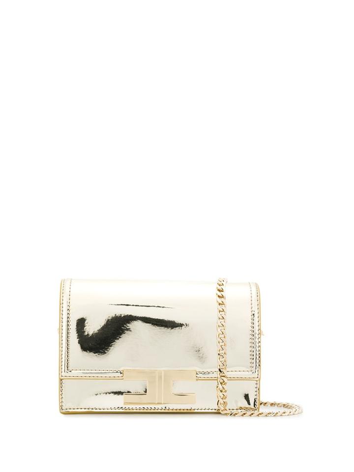 Elisabetta Franchi Patent Purse Clutch - Gold