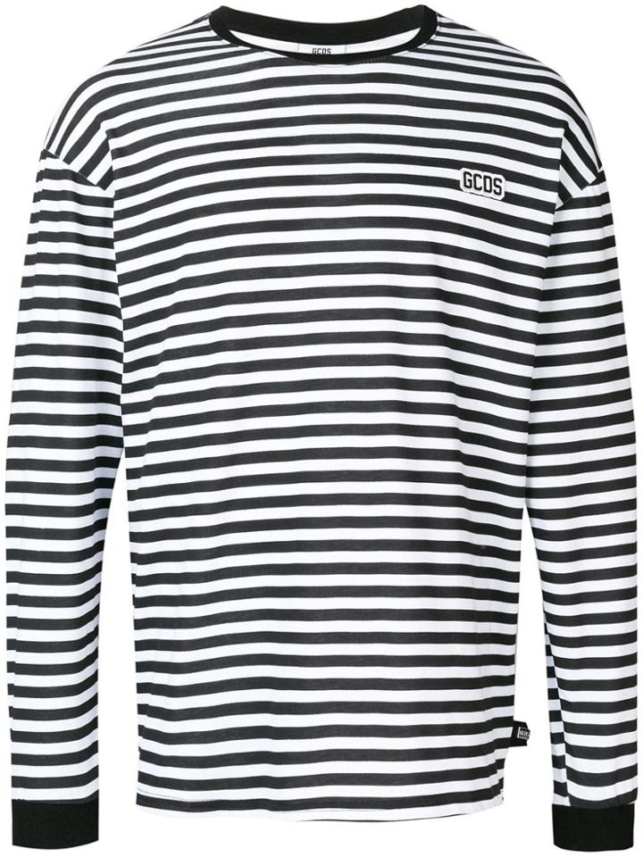 Gcds Striped Sweatshirt - Black