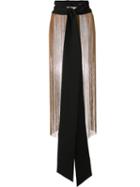 Haney 'jasmine' Chain Overlay Skirt, Women's, Size: 10, Black, Spandex/elastane/silk