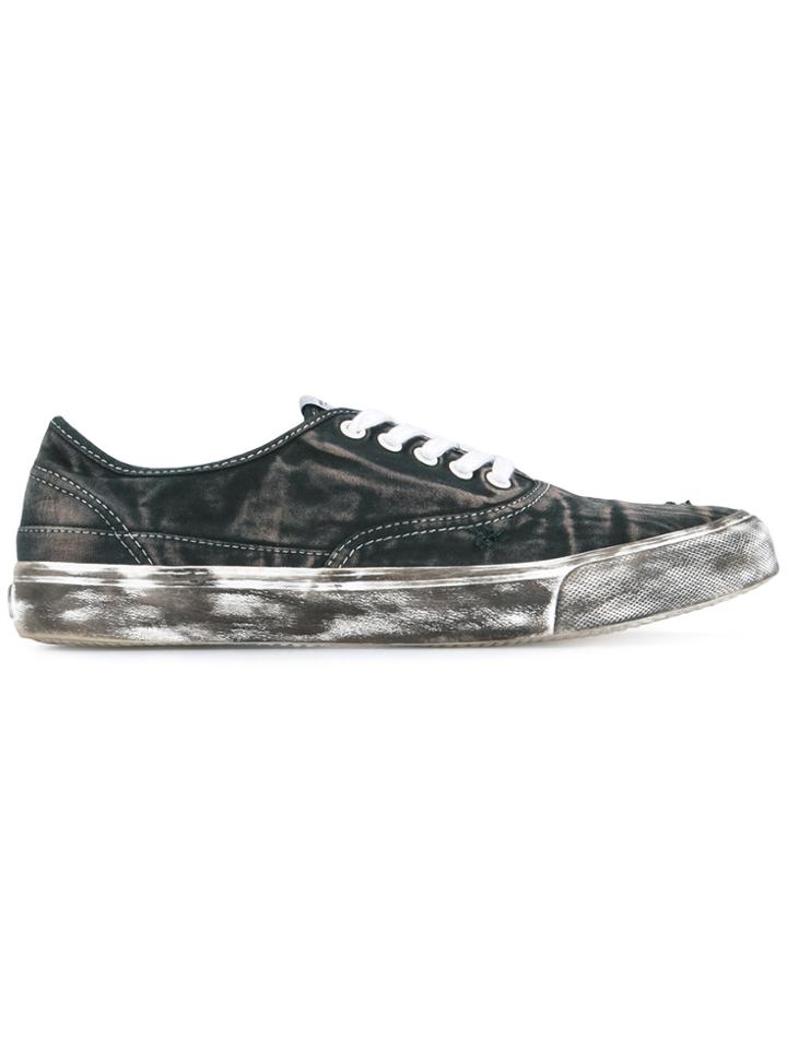 Yoshiokubo Damage Low Top Sneakers - Black
