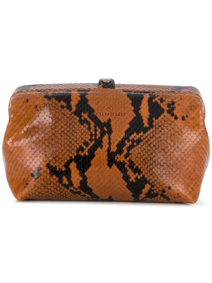 A.f.vandevorst Snakeskin Print Mini Bag - Brown
