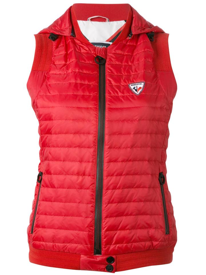 Rossignol Nadine Hooded Gilet, Women's, Size: 36, Red, Polyamide/feather Down/polyester
