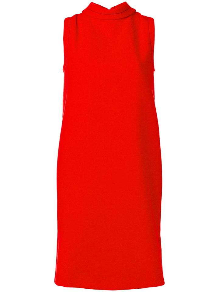 Marni - Cowl Neck Shift Dress - Women - Silk/wool - 44, Red, Silk/wool