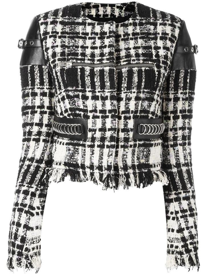 Alexander Wang Cropped Bouclé Jacket, Women's, Size: 10, Black, Cotton/wool/acrylic/polyester