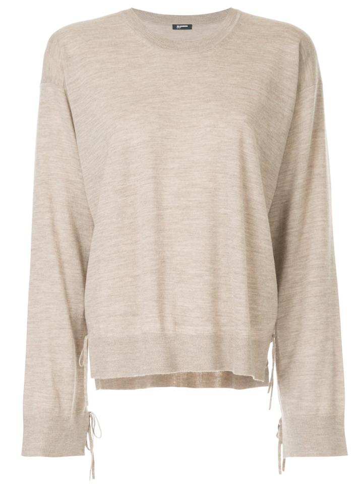 Jil Sander Navy Side Tie-fastening Jumper - Nude & Neutrals