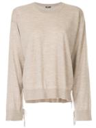 Jil Sander Navy Side Tie-fastening Jumper - Nude & Neutrals