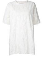 Marques'almeida - Cloqué Mini Dress - Women - Cotton/polyamide/polyester - Xs, White, Cotton/polyamide/polyester