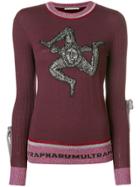 Marco De Vincenzo Lana Crew Neck Jumper - Pink & Purple