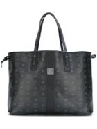 Mcm Logo Motif Tote - Black