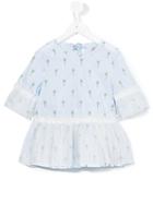No21 Kids - Palm Tree Print Blouse - Kids - Silk/cotton/polyamide - 8 Yrs, Blue