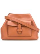 Loro Piana Mini Globe Bag, Women's, Brown, Calf Leather