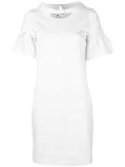 Blugirl Ruffle Sleeve Dress, Women's, Size: 42, White, Polyamide/spandex/elastane/viscose