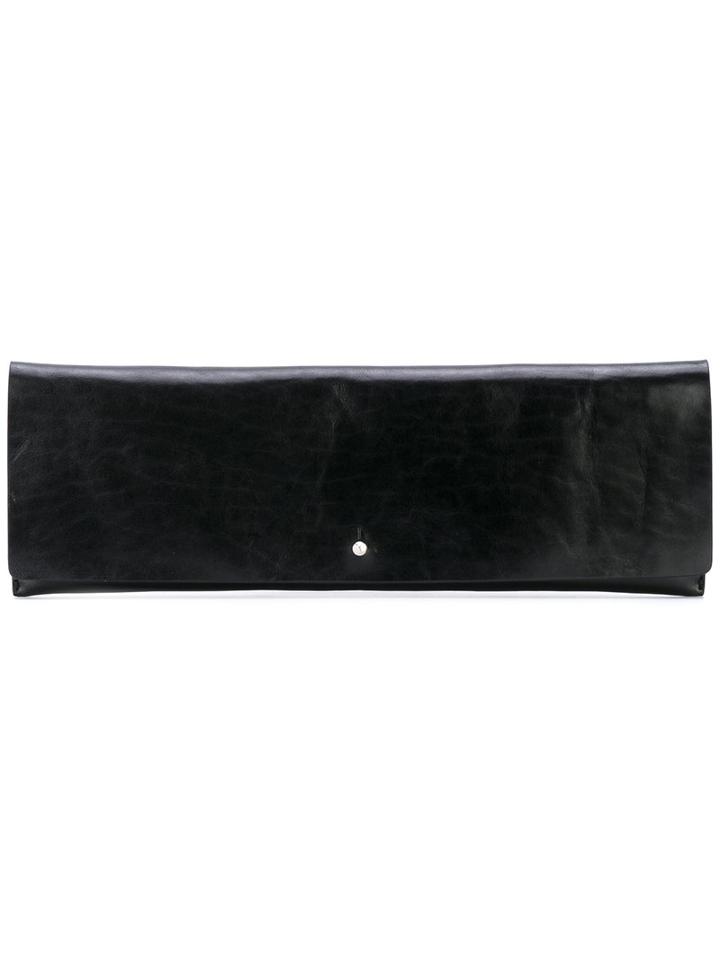 Rick Owens - Long Flap Clutch - Women - Bullhide Leather - One Size, Black, Bullhide Leather