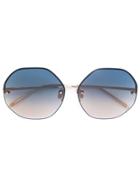 Linda Farrow 567 Gradient Sunglasses - Metallic