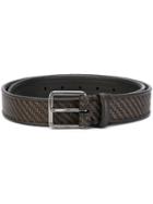 Ermenegildo Zegna - Woven Belt - Men - Leather - 110, Brown, Leather