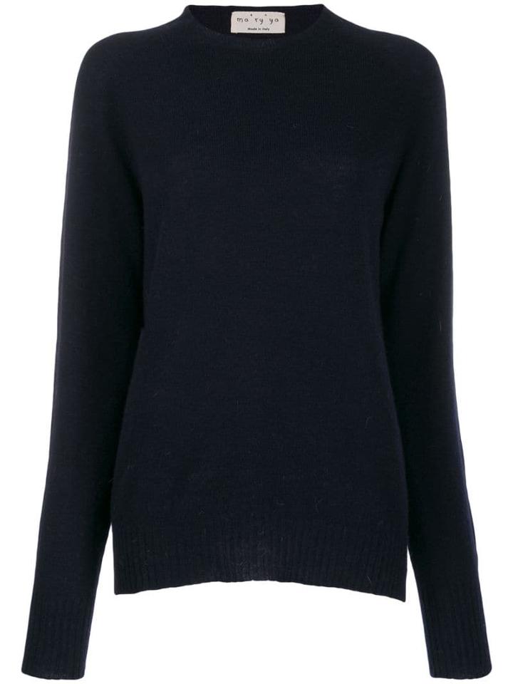 Ma'ry'ya Raglan Knit Jumper - Blue