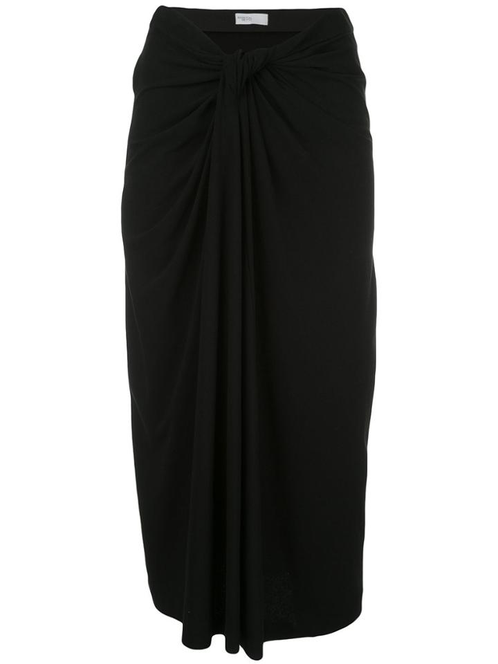 Rosetta Getty Twist Front Skirt - Black