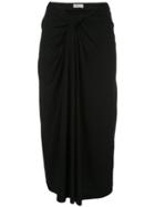 Rosetta Getty Twist Front Skirt - Black