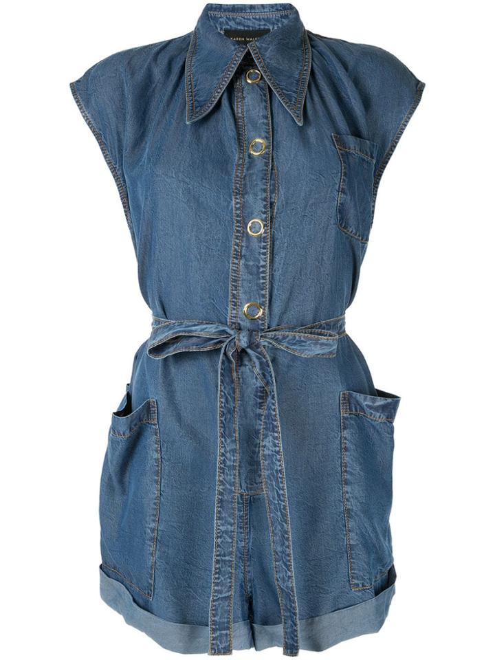 Karen Walker Ball Playsuit - Blue