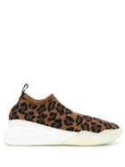 Stella Mccartney Leopard Print Sneakers - Brown