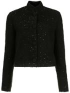 Nk Sequin Cropped Jacket - Black