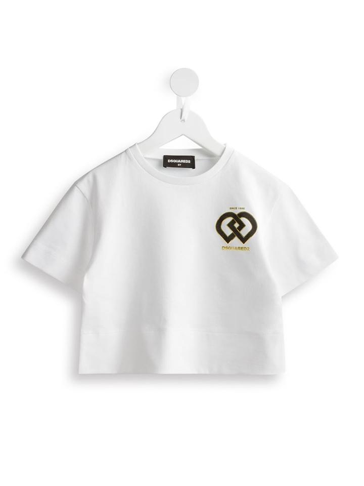 Dsquared2 Kids D Logo T-shirt, Girl's, Size: 12 Yrs, White