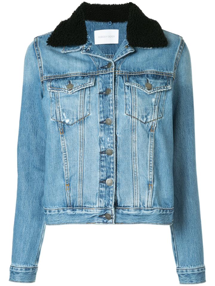 Nobody Denim Fleur Jacket (sherpa Collar) Supreme - Blue