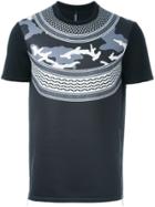 Neil Barrett Patterned Camouflage T-shirt - Black