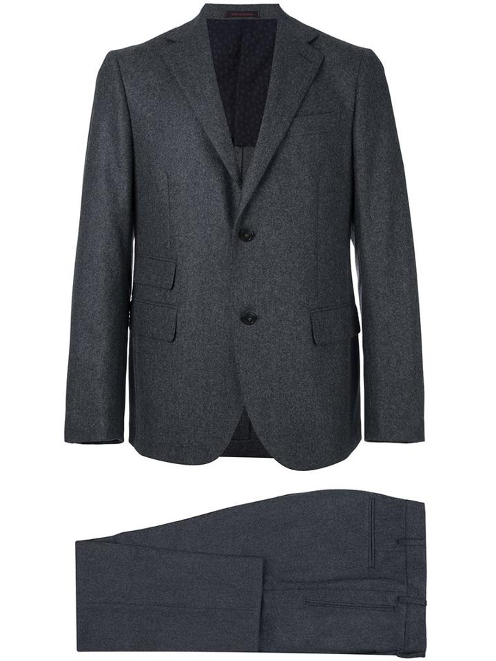 The Gigi 'klim' Formal Suit, Men's, Size: 48, Grey, Cotton/cupro/wool