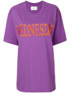 Alberta Ferretti Wednesday Embroidered T-shirt - Pink & Purple