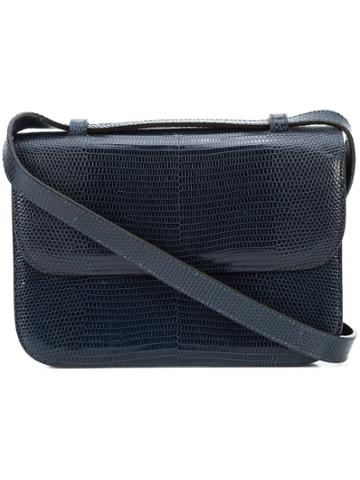 Hunting Season Lizard Skin Crossbody Bag - Blue