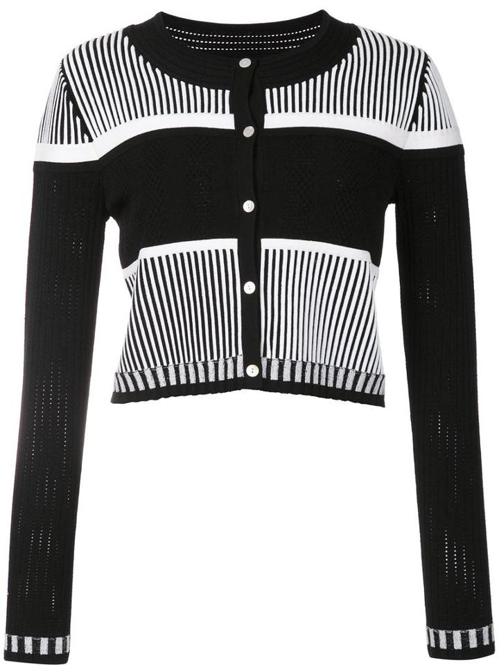 Prabal Gurung Ottoman Stitch Cropped Bolero, Women's, Size: Xl, Black, Polyester/viscose