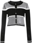 Prabal Gurung Ottoman Stitch Cropped Bolero, Women's, Size: Xl, Black, Polyester/viscose