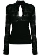 Romeo Gigli Pre-owned Open Back Longsleeved Blouse - Black
