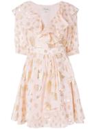 Temperley London Riviera Ruffle Wrap Dress - Pink