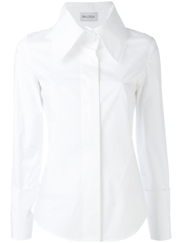 Balossa White Shirt - Oversize Collar Shirt - Women - Cotton/nylon/spandex/elastane - 42, Cotton/nylon/spandex/elastane