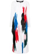 Oscar De La Renta Intarsia Full-length Coat - White