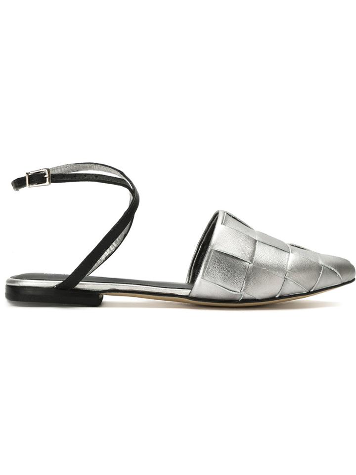 Mara Mac Metallic Woven Ballerinas - Unavailable