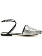 Mara Mac Metallic Woven Ballerinas - Unavailable