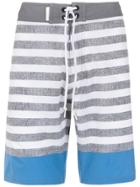 Track & Field Striped Swim Shorts - Grey