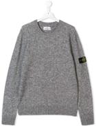 Stone Island Junior Crew Neck Sweatshirt - Grey