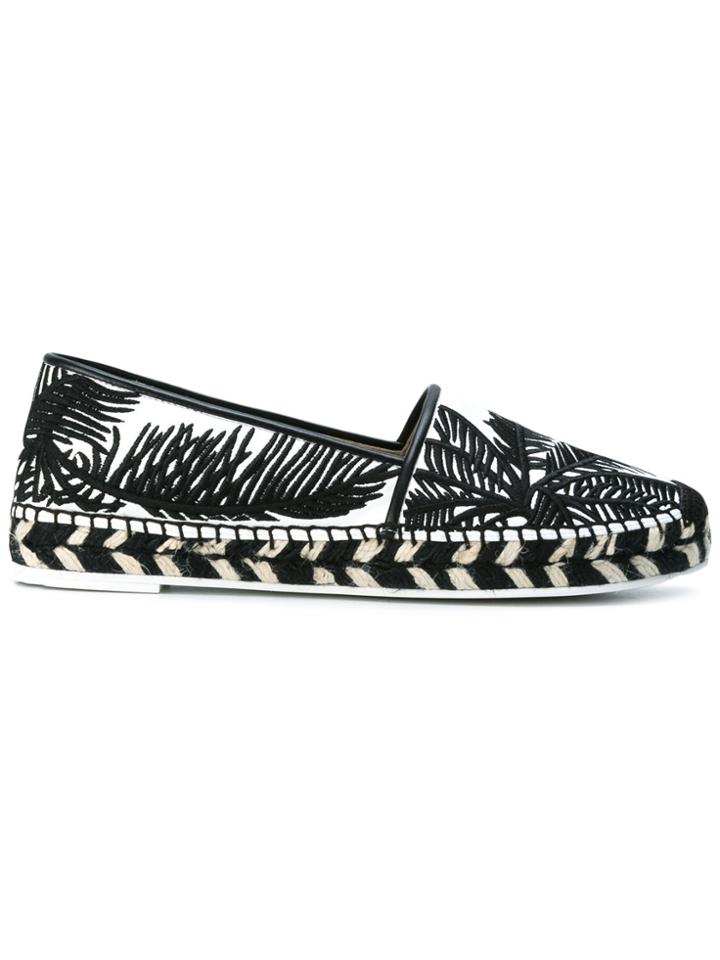 Stella Mccartney Leaf Print Espadrilles - Black