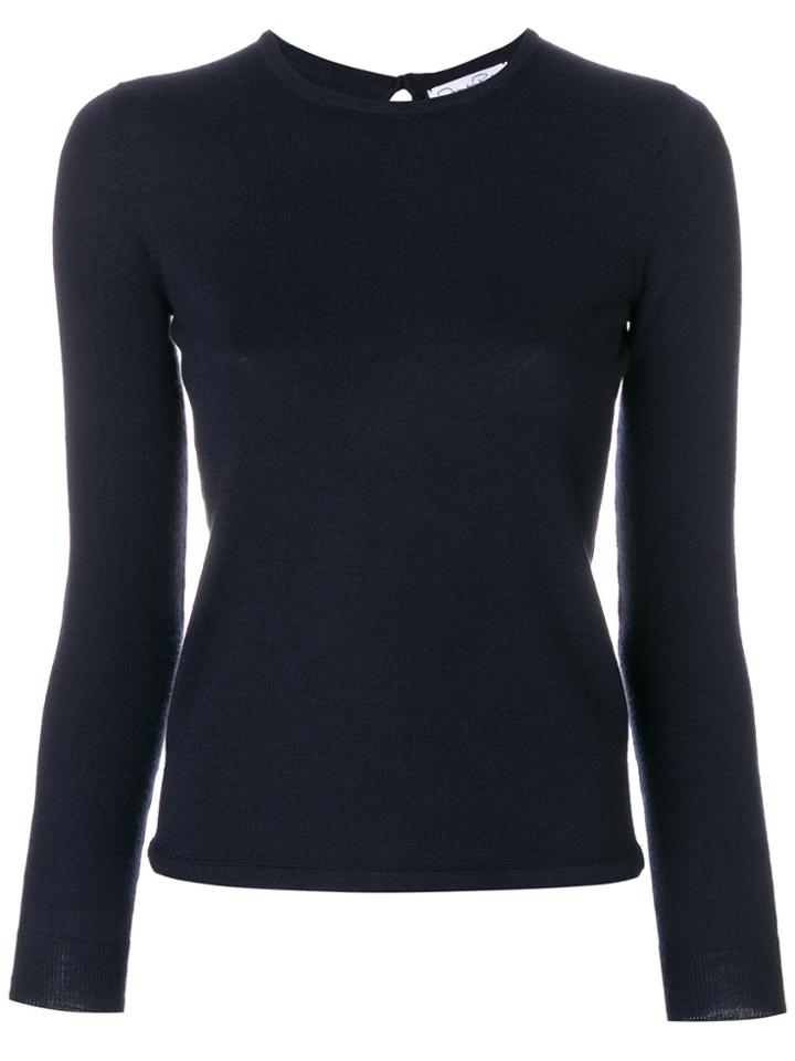 Oscar De La Renta Round Neck Jumper - Blue