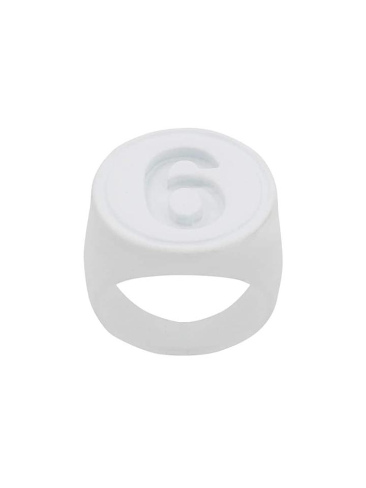 Mm6 Maison Margiela Mm6 Circle Ring - White